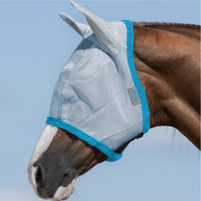 * NOWA Z METKĄ * HORSEWARE AMIGO MASKA NA MUCHY . BABY BLUE & ELECTRIC BLUE . COB