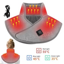 Electric Heating Neck and Shoulder Pad Warmer Heated Neck Wrap for Pain Relief