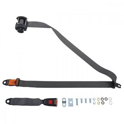 Rear Automatic Seat Belt For Volkswagen Scirocco Hatchback 1981-1991 Grey