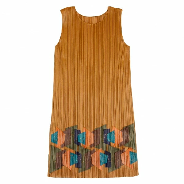 PLEATS PLEASE Pleated hem patchwork sleeveless dr… - image 2