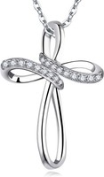 Halskette Kreuz Silber 925 Kruzifix Mit Zirkonia Schmuck FüR Frauen