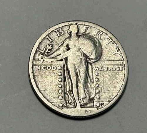 1923 S STANDING LIBERTY QUARTER /  3 AND PART OF 2 VISIBLE IN DATE