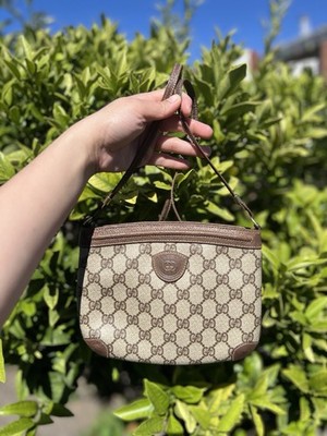 Gucci GG Supreme Crossbody Bag Beige Monogram Small Shoulder Bag Authentic Style