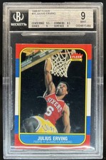 1986 Fleer Julius Erving #31 76ers BGS 9 Mint
