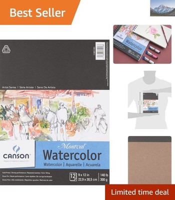 Professional Watercolor Paper Pad, 9x12 inches, 12 Sheets - Perfect for Artists