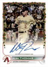 Alek Thomas 2022 Topps Holiday Snowflake RC Auto #WHA-AT 112/250