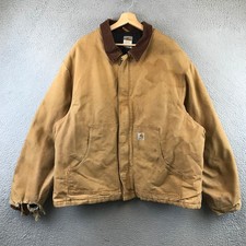Carhartt Vintage Barn Coat Insulated Workwear Jacket Mens Tan Brown Canvas 3XL