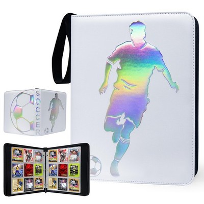 900 Pockets Soccer Card Binder, Portable Waterproof Storage Card Album with R...