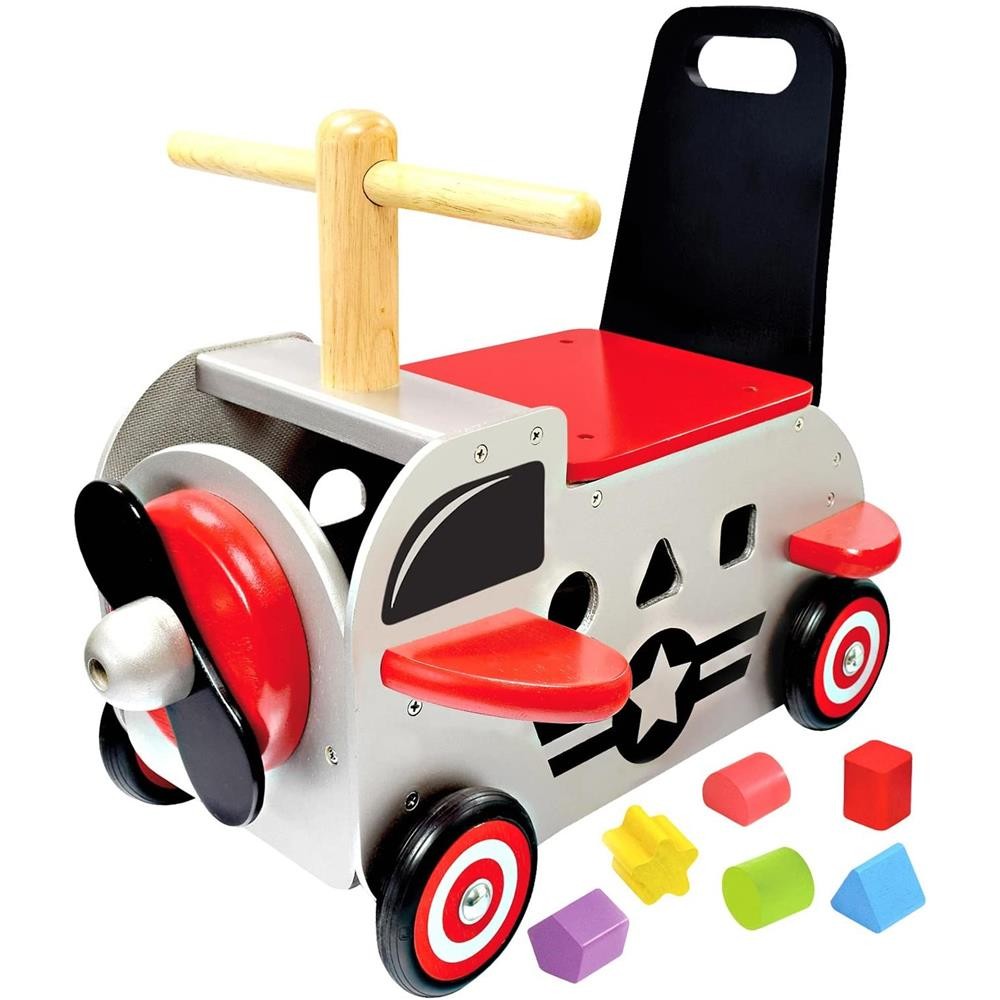 Im Toy 87650 Детский фургон Schiebewagen Flugzeug Rutscher aus Holz Laufwagen 18690₽
