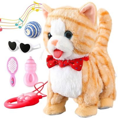 Muster Gelbe Leine Gehen Katze Set Interaktiv Sprechende Katze Singen Tanzen Kit