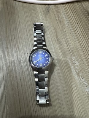 Fossil Blue AM-401 Men's Quartz Watch Blue Dial Date Stainless Steel 100M