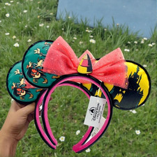 2PCS Disney Parks Vacation Club DVC Happy Halloween Minnie Mouse Headband Ears