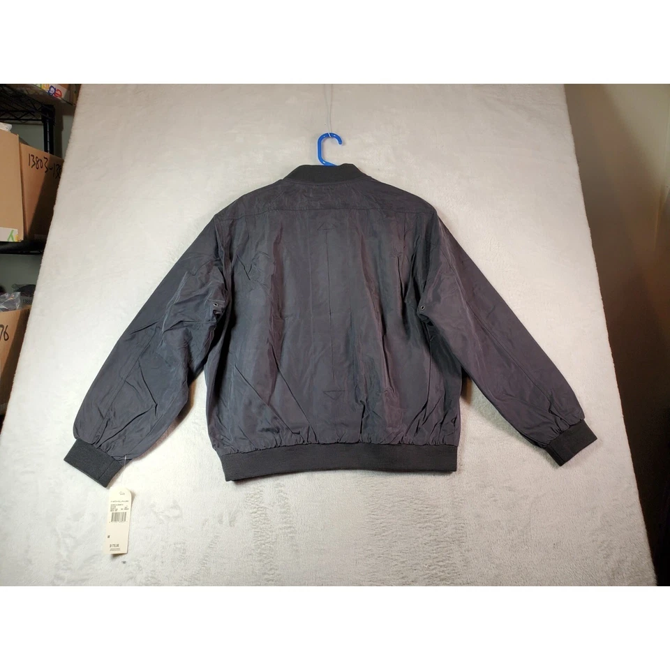 Nicklaus 高尔夫性能夹克男式 M 黑色丝绸防水 1/4 拉链 175 美元 — 第 2/4 张图片