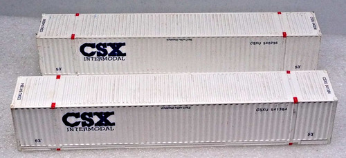 Athearn RTR HO Scale 2 x CSX Intermodal CSXU 540236  &541384  53' Container lot | Condition: Used