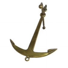 06L16 Vintage Boat Anchor Brass Decoration Souvenir From La Rochelle