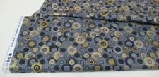 Michael Miller quilt-craft fabric FANCY MEDALLIONS blk 1 yd (cm-11853) w- Gold