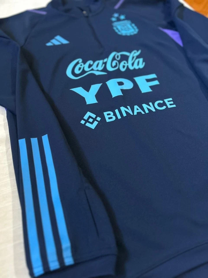 Chaqueta de Fútbol Argentina Training Top 2023 Hombre Auténtica Adidas Oficial AFA Foto 4 de 4