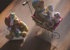 Two Cherished Bears- Christmas Figurines