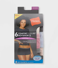 Hanes Women's 6pk Comfort Flex Fit Seamless Boy Shorts - Colors May Vary