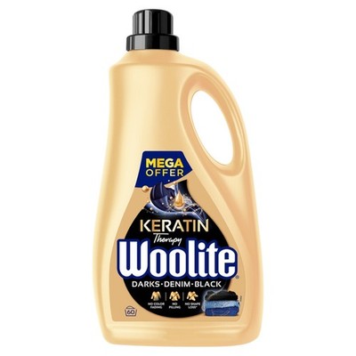 WOOLITE Keratin Therapy Flüssigwaschmittel Schwarz, 60 Waschgänge, 3,6 l
