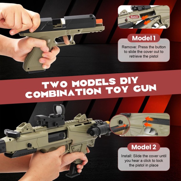 Spcozgil Two Modes Toy Gun Sniper Rifle with Shell Ejecting Realistic ...