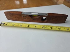 Vintage Torpedo Level MILLERS FALLS V Line Label 9 Inch Wood 1 Vial Bubble USA