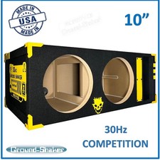 10" Dual Competition Ported Vented Sub Box Dual Subwoofer Enclosure Competition