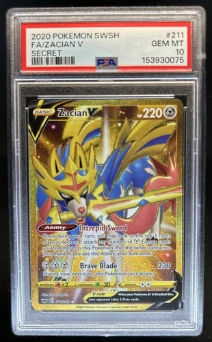 2020 Pokemon SWSH Zacian #211/202 PSA 10 GEM MINT