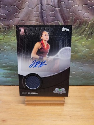2026 Topps Graphite Tennis Erika Andreeva Tour Relic Auto Event-worn
