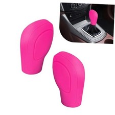 Car Gear Shift Knob Cover, Anti-slip and Wear-resistant Automotive 2 PCS Pink