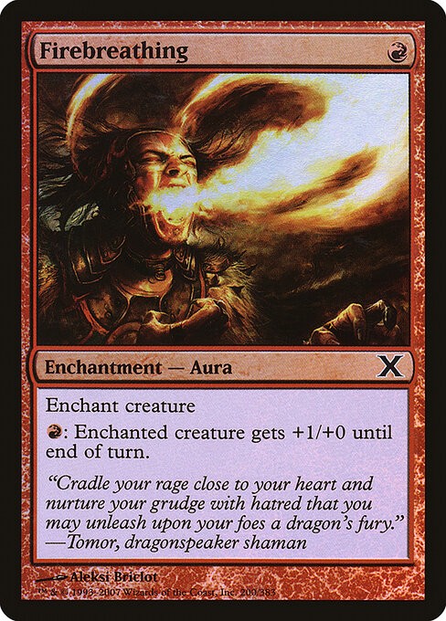 Firebreathing NonFoil Tenth Edition 200 * NM MTG