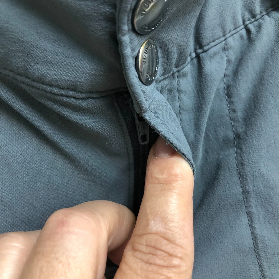 Columbia Pantalones 6 Mujer Gris Plateado Ridge Omni Shield Capri Elastizado Exterior Logo Foto 4 de 4