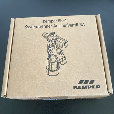 KEMPER FK-4 Auslaufventil Systemtrenner BA DN15 90° Winkel Messing/Kunststoff