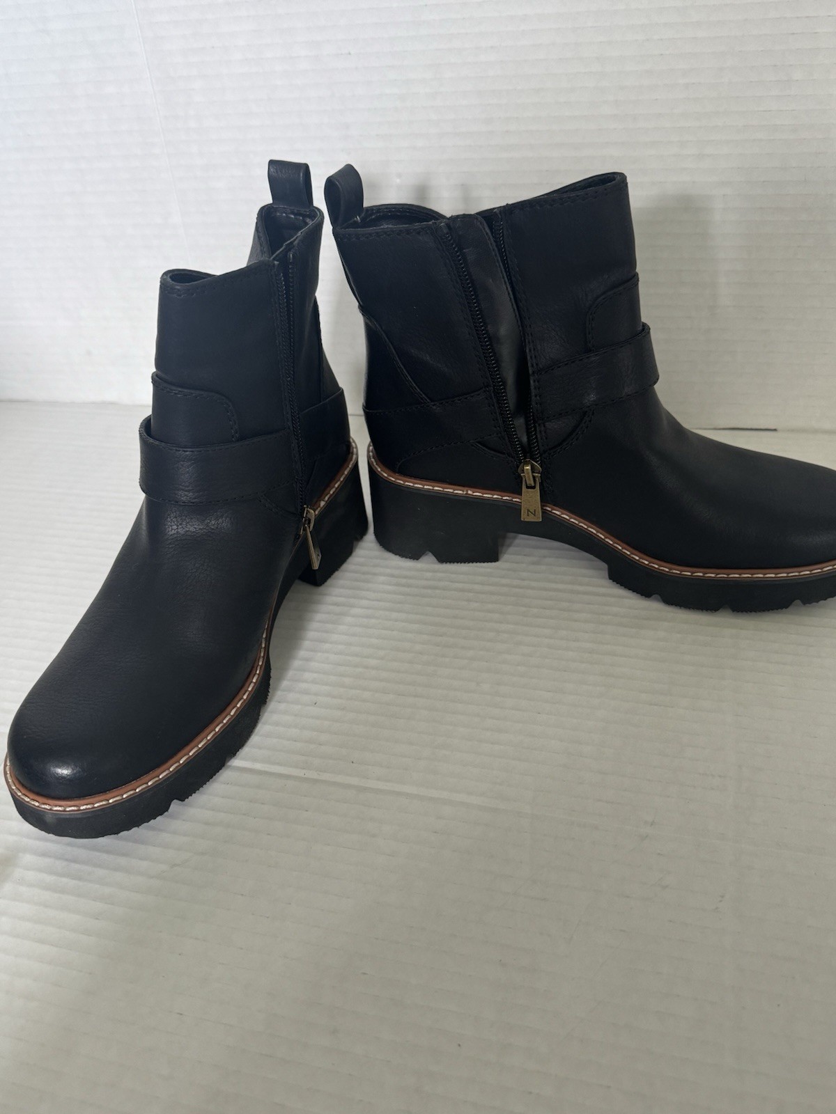 SAOLA NUOVI stivaletti Naturalizer donna cabaret moto neri suola a strappo autunno 6