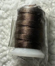 100% Silk Thread Size FFF 3-Ply. 92-yard/84.12 Meters Spool 'Chestnut' NEW