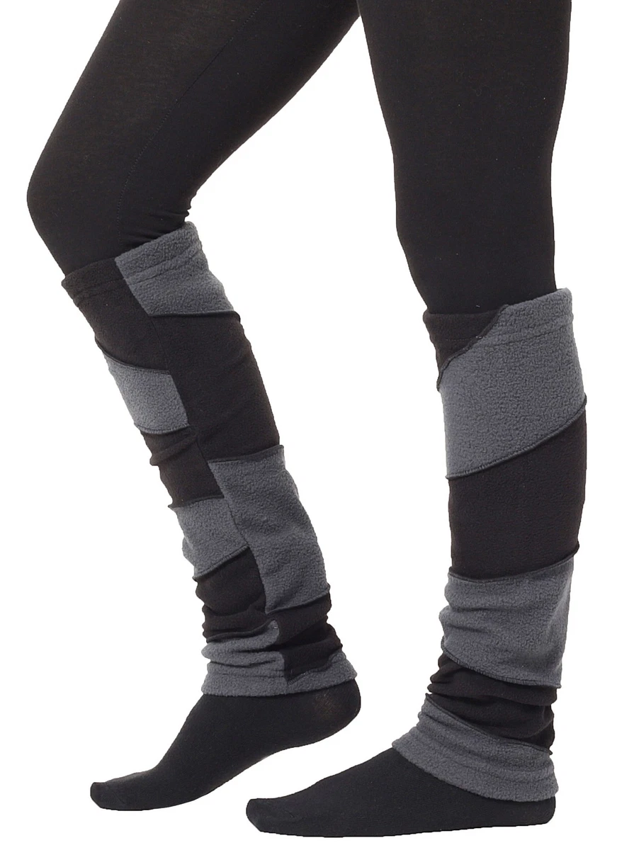Pack di 4 scaldamuscoli donna fantasia a coste larghe con pom pon