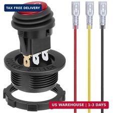 Round Rocker Switch, Toggle Switch 12V, Waterproof Lighted LED On/Off Switch for