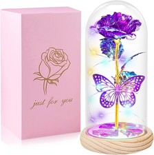 Valentines Day Rose Gifts 1-purple Butterfly Flower Roses for Women Mom
