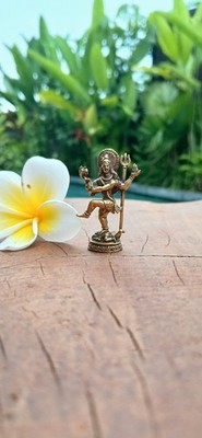 Mini Brass Shiva Nataraja Statue   Hindu Dancing Shiva Figurine for Home & Medit