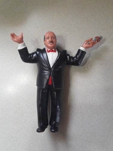 LJN WWF Action Figure Announcer Mean Gene Okerlund...