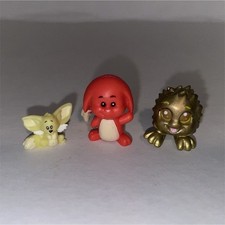 Neopets Jakks Pacific 2in Figurines 2009 Gold Jubjub, Red Kacheek, Faellie