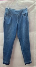Belle by Kim Gravel Women's Sz12 Stretch Pull on 5 Pocket Blue Jeans