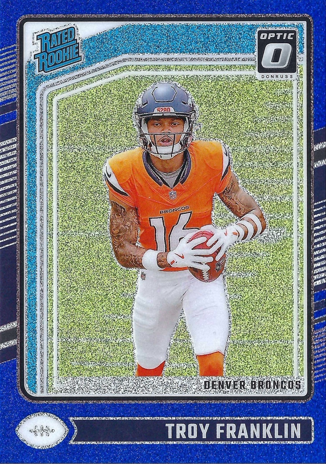 2024 Panini Donruss Optic - Troy Franklin #294 Blue Glitter Prizm (RC)