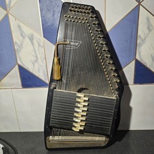 Vintage Oscar Schmidt Autoharp Black 15 Chords 36 Strings - For Restoration
