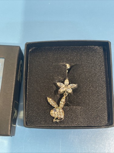 Silver (925) Playboy Bunny 50th Navel Ring. Beautiful and Rare. Vintage - Picture 2 of 6