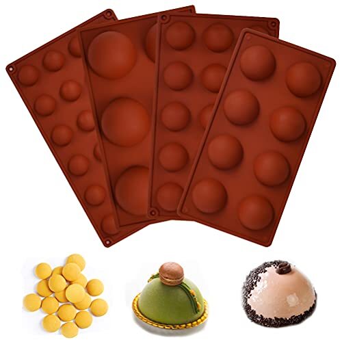 CENBEN 4pcs Stampi in Silicone Senza BPA,Stampi in Silicone per Palline (g8r)