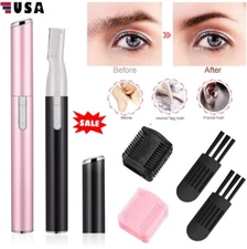 Womens Electric Eyebrow Shaper Facial Hair Remover Brows Trimmer Razor Face Lips