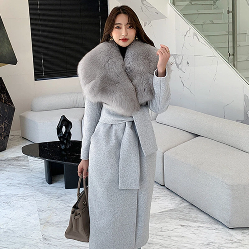 Fluffy clearance wool coat
