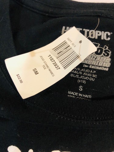 Jojo’s Bizarre Adventure Hot Topic Women’s Small T-Shirt New With Tags - Picture 6 of 9