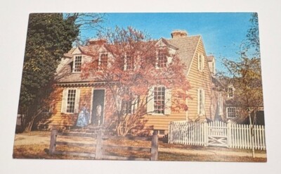 Postcard Williamsburg VA Bruch Everard House 18th Century Town House